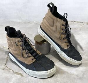 Vans SK8-HI Del Pato MTE-2 Black/Khaki Duck Boots Men’s Size 11 -Outdoors
